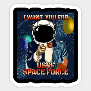 Funny Space Force Recruitment T-shirt Sticker